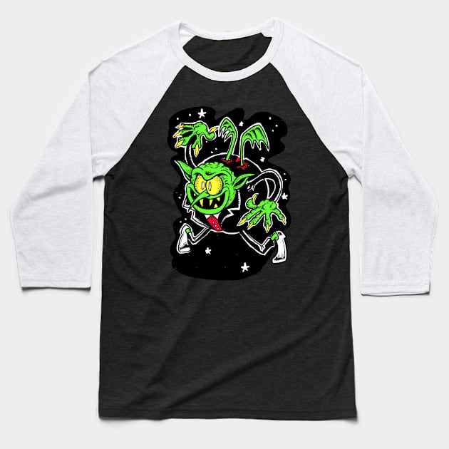 Halloween Creeps Number 1 Baseball T-Shirt by PungentBasementArt